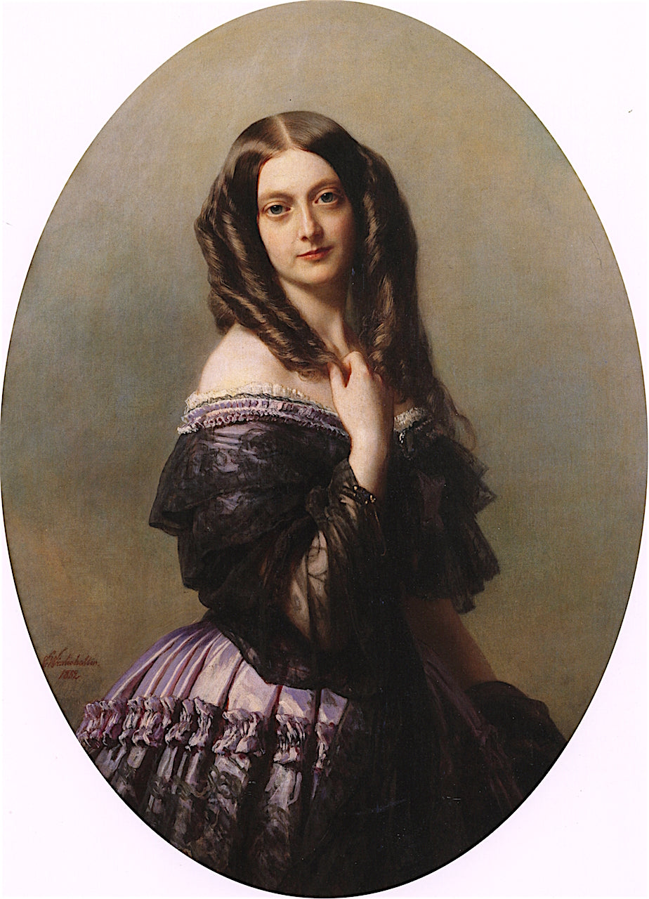 Emilie MacDonell, Viscountess Aguado, Marchioness of Las Marismas, vintage artwork by Franz Xavier Winterhalter, A3 (16x12") Poster Print