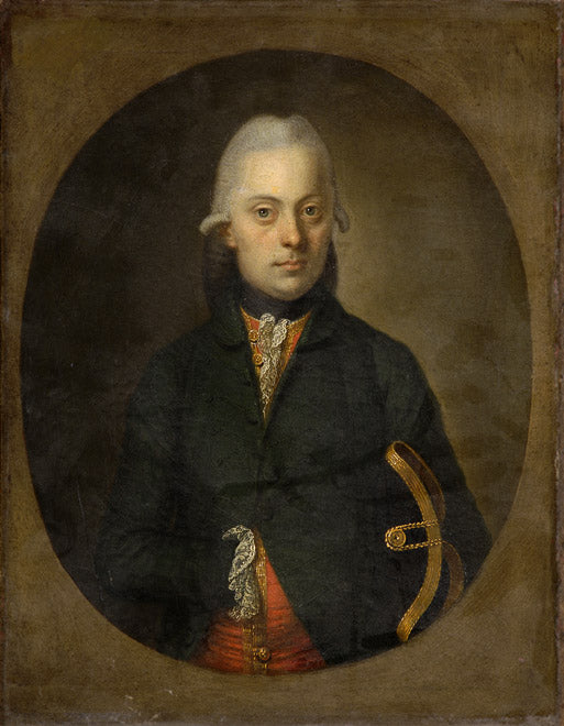 Portrait of Leonhard Krieger, vintage artwork by Johann Heinrich Wilhelm Tischbein, 12x8" (A4) Poster