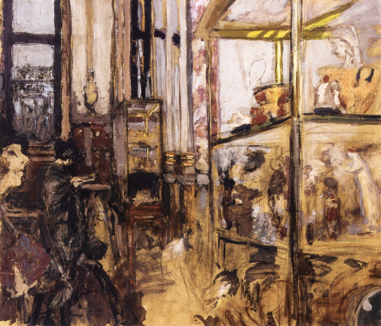 amic Display Cases in the Louvre (study) by edouard Vuillard,A3(16x12")Poster