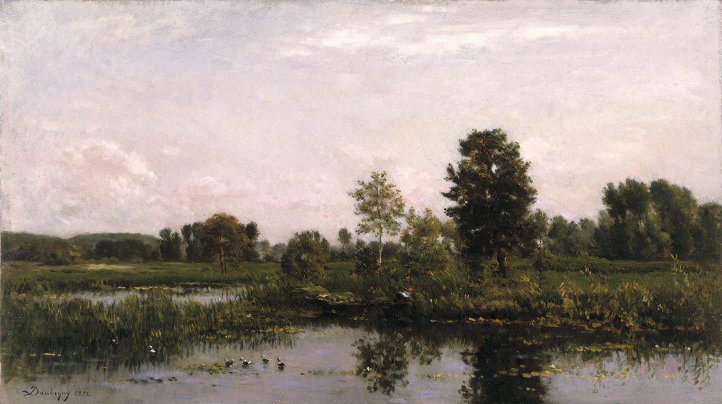 A Bend in the River Oise, vintage artwork by Charles-François Daubigny, A3 (16x12") Poster Print