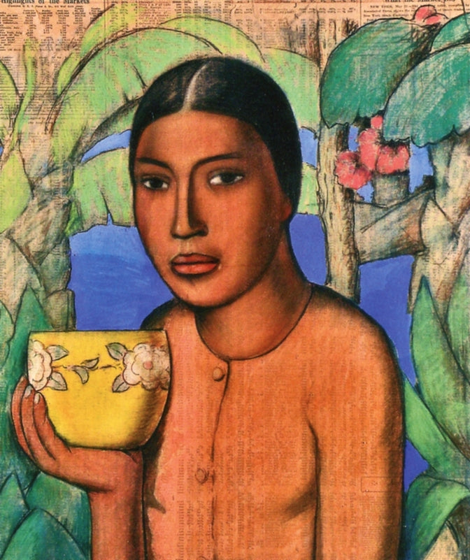 India con Taxo, vintage artwork by Alfredo Ramos Martinez, 12x8" (A4) Poster