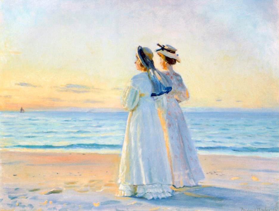 Skagen, vintage artwork by Michael Peter Ancher, 12x8" (A4) Poster