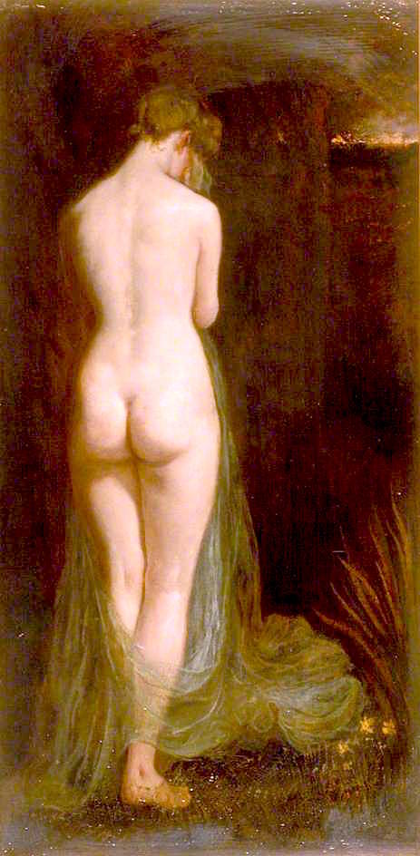 Study of a Nude Woman, vintage artwork by John Anster Christian Fitzgerald, A3 (16x12") Poster Print