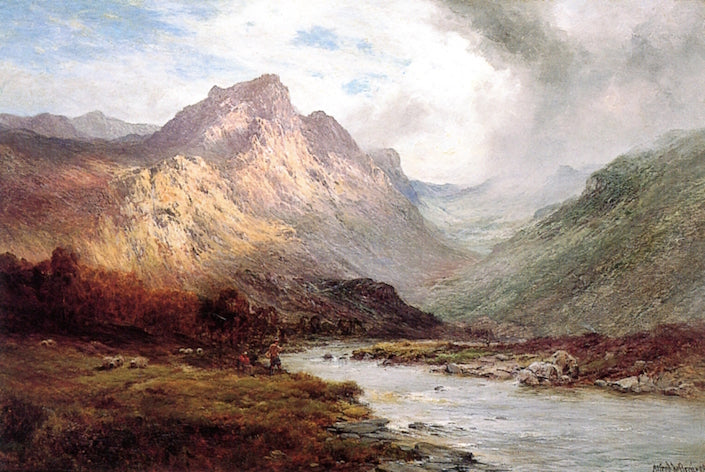 The River Tay, vintage artwork by Alfred de Breanski, Sr., 12x8" (A4) Poster
