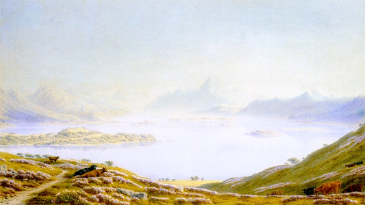 Loch Lomond from Balloch, vintage artwork by William Turner of Oxford, 12x8" (A4) Poster