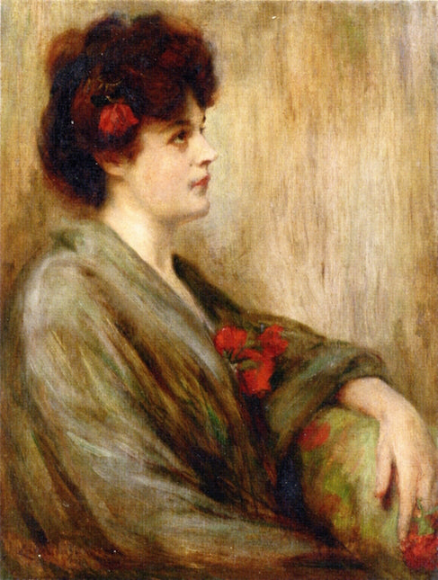Portrait of Lida Rose McCabe by James Carroll Beckwith,A3(16x12")Poster