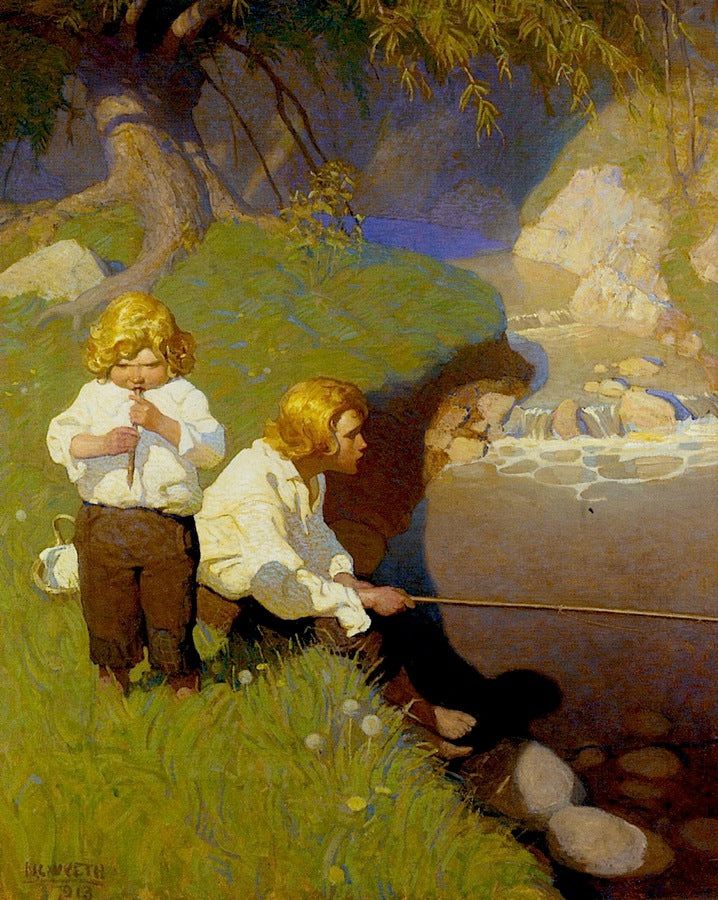 Along the Brandywine by Newell Convers (N.C.) Wyeth,16x12(A3) Poster