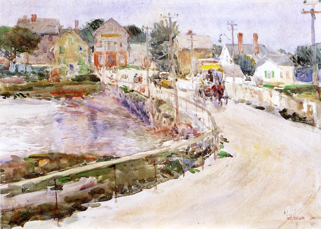 At Gloucester, vintage artwork by Childe Hassam, 12x8" (A4) Poster