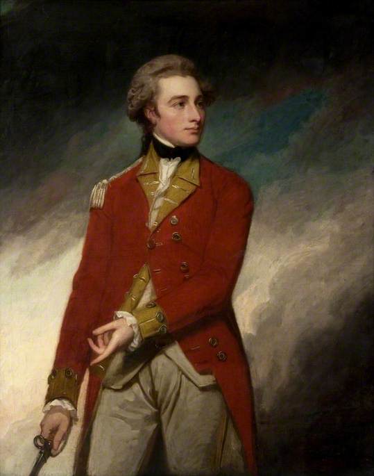 Lieutenant Colonel Sir Charles Stuart (1753-1801), vintage artwork by George Romney, 12x8" (A4) Poster