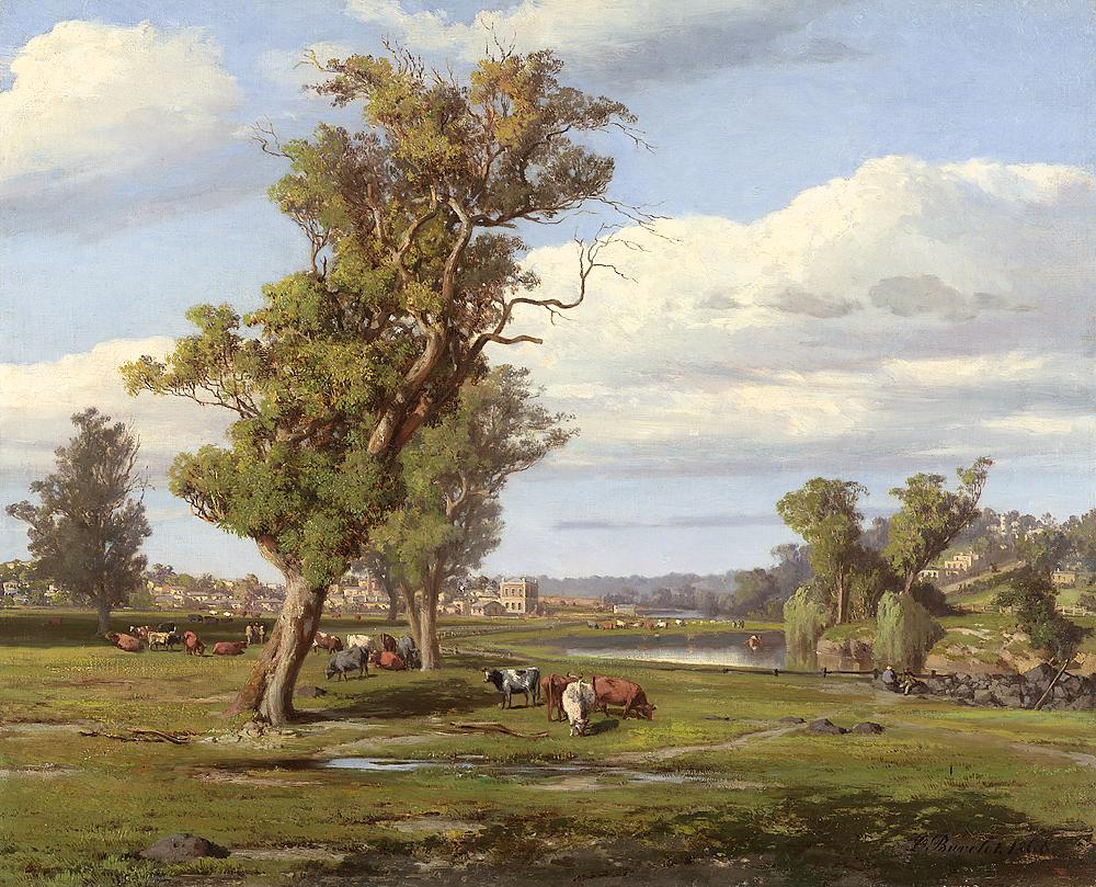 September Morning, Richmond, vintage artwork by Louis Buvelot, A3 (16x12") Poster Print