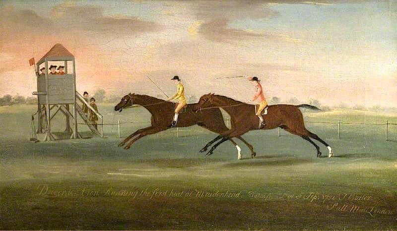 Race at Maidenhead, First Heat, 'Driver' and 'Anon', vintage artwork by Thomas Butler, 12x8" (A4) Poster