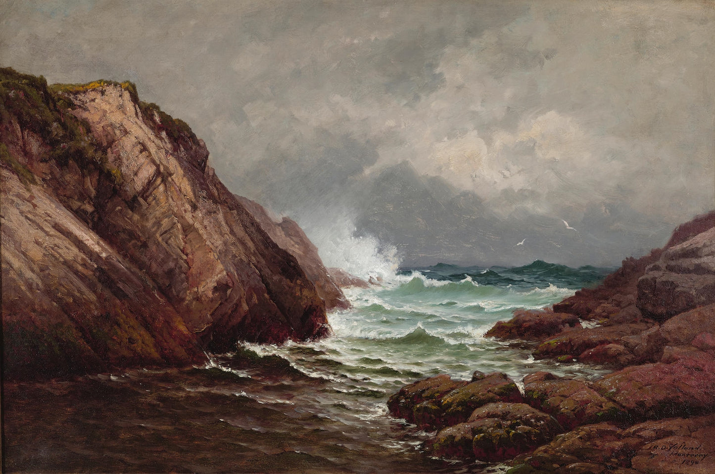 Cypress Point, Monterey - Study for, vintage artwork by Raymond Dabb Yelland, 12x8" (A4) Poster