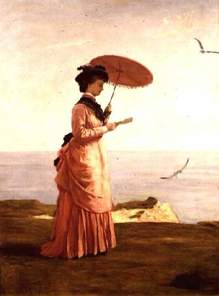 Lady Tennyson on Afton Downs, vintage artwork by Valentine Cameron Prinsep, 12x8" (A4) Poster