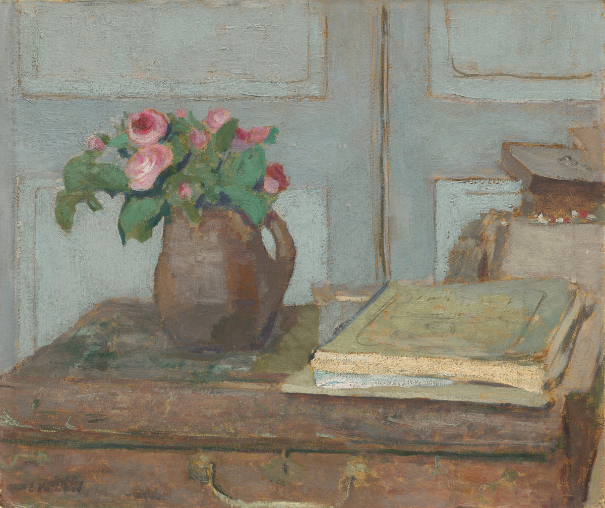 The Artist's Paint Box and Moss Roses by edouard Vuillard,A3(16x12")Poster