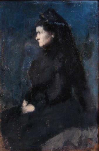 Eugenie Henner, vintage artwork by Jean-Jacques Henner, 12x8" (A4) Poster