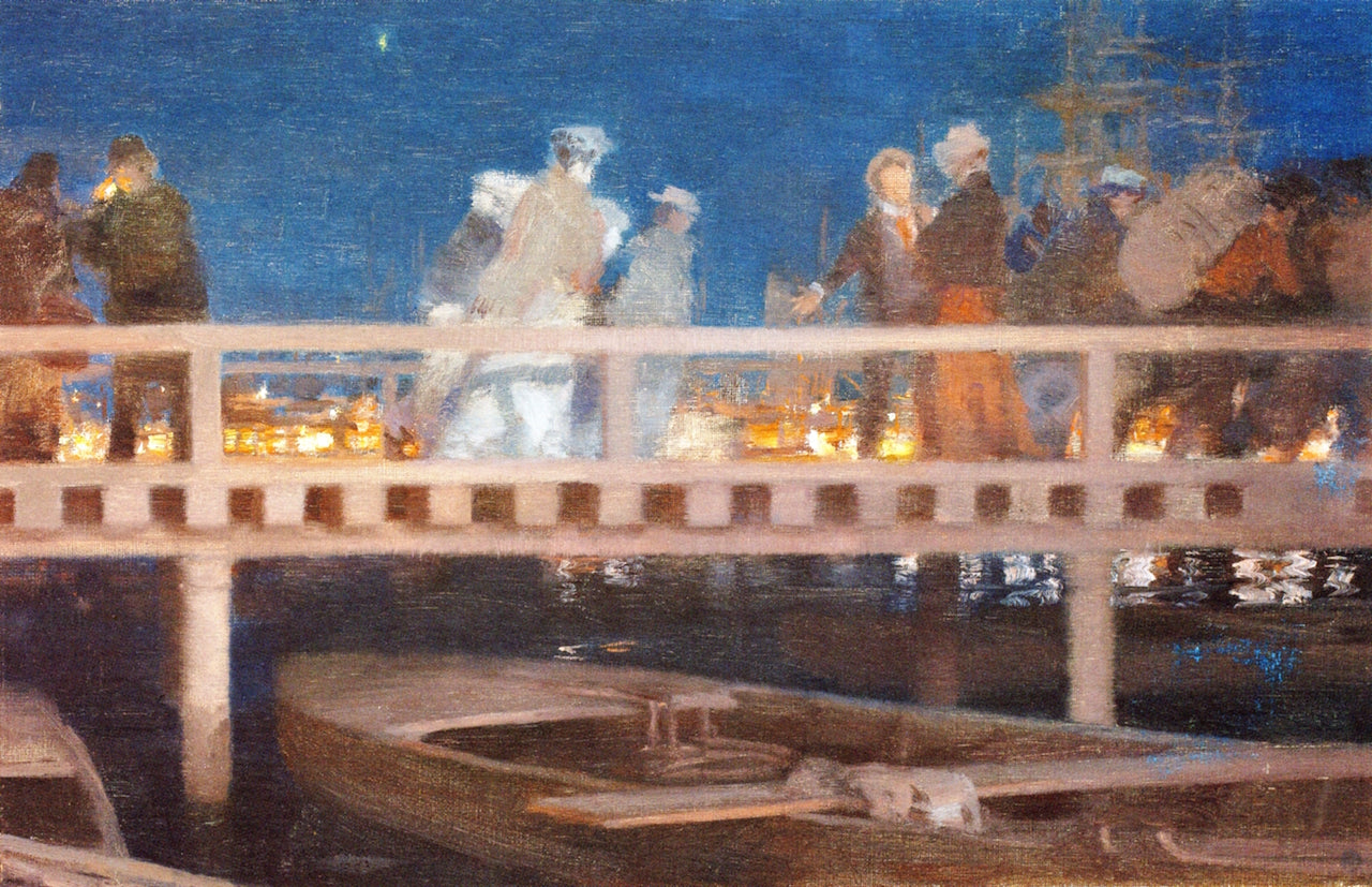 Bridge at Slussen in Stockholm by William Blair Bruce,A3(16x12")Poster