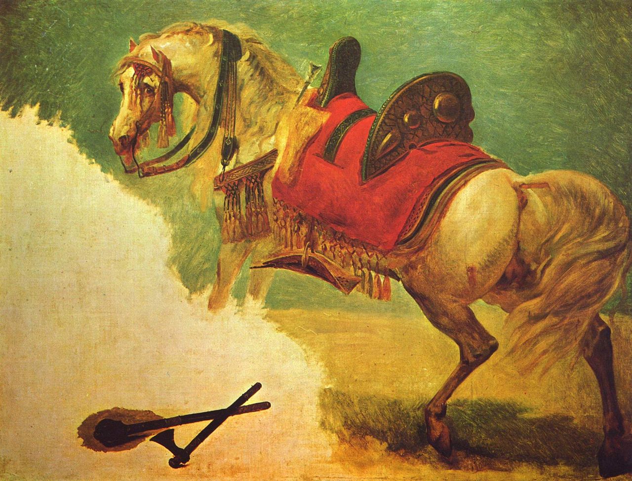 The Horse of Mustapha Pasha, vintage artwork by Antoine-Jean Gros, 12x8" (A4) Poster