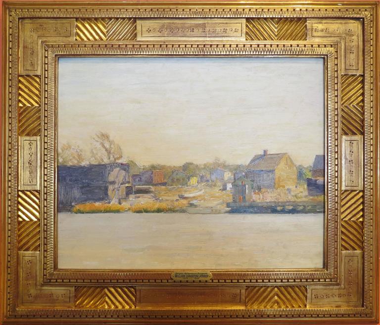 Bright Afternoon, Keyport, vintage artwork by William Langson Lathrop, 12x8" (A4) Poster