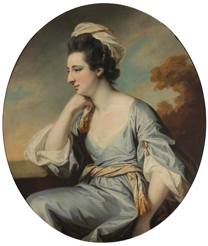 Maria Wicker, Lady Broughton, vintage artwork by Francis Cotes, R.A., 12x8" (A4) Poster