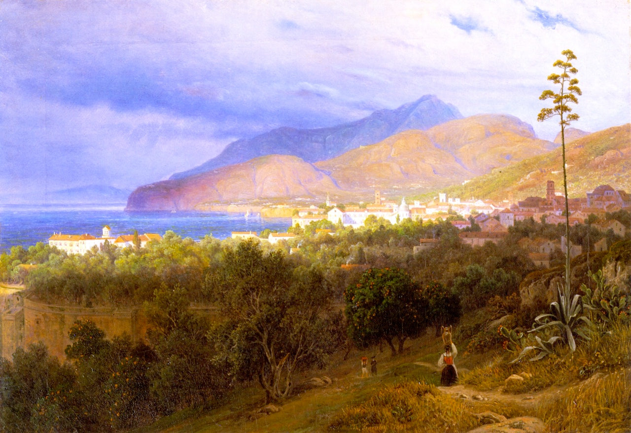 Sorrento, vintage artwork by Thomas Fearnley, A3 (16x12") Poster Print