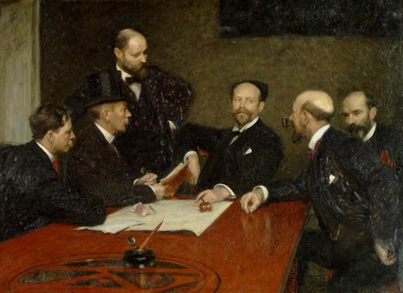 The Council of the Society of Artists, vintage artwork by Nils Kreuger, 12x8" (A4) Poster