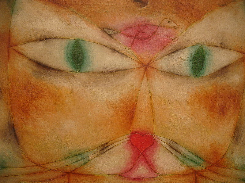 Cat and Bird by Paul Klee,16x12(A3) Poster
