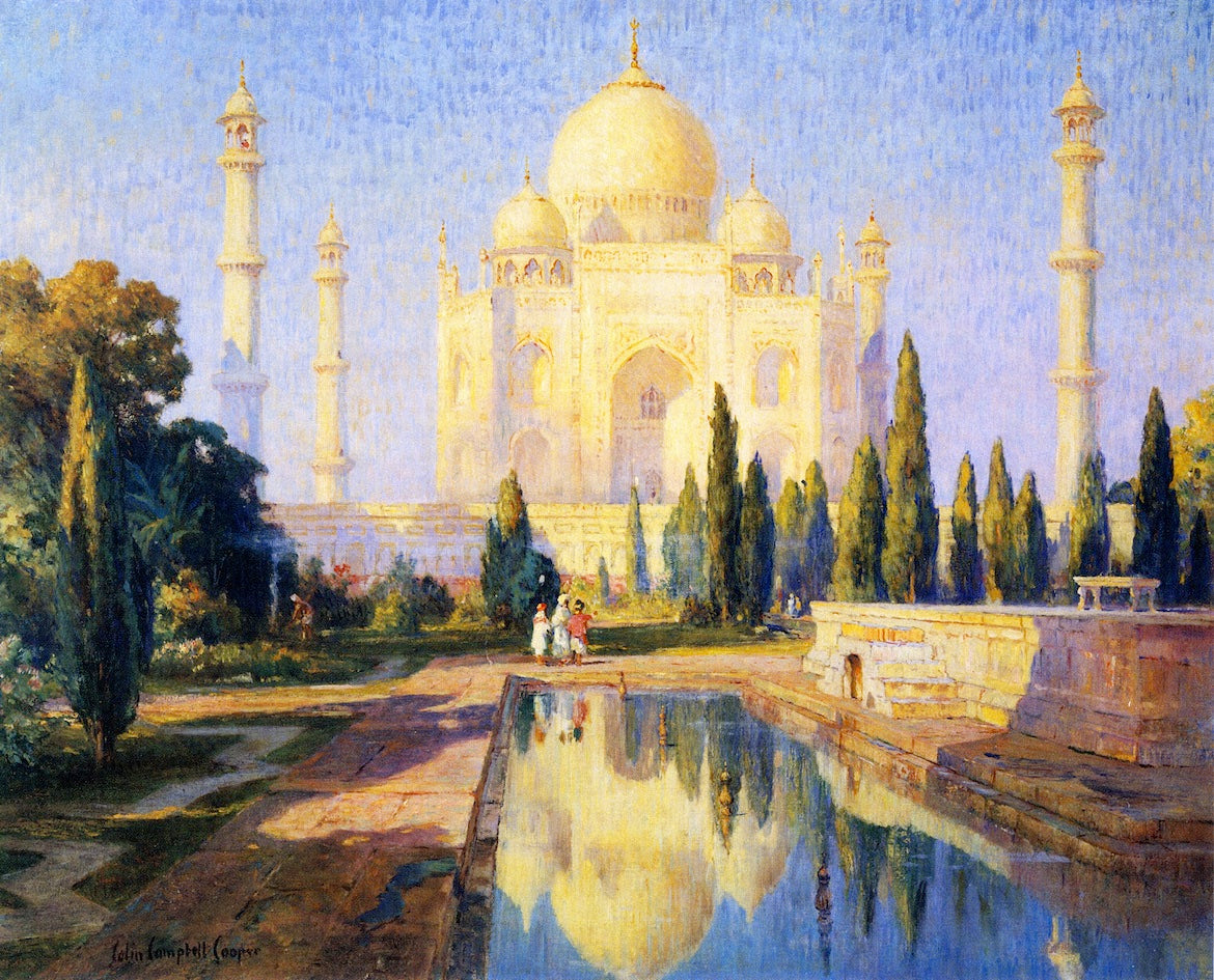 Taj Majal, Afternoon, vintage artwork by Colin Campbell Cooper, 12x8" (A4) Poster