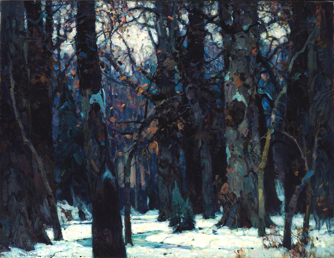 Brooding Silence, vintage artwork by John F. Carlson, 12x8" (A4) Poster