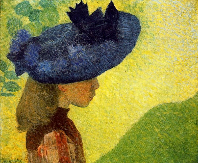Mademoiselle Feraill in a Blue Hat by Aristide Maillol,A3(16x12")Poster