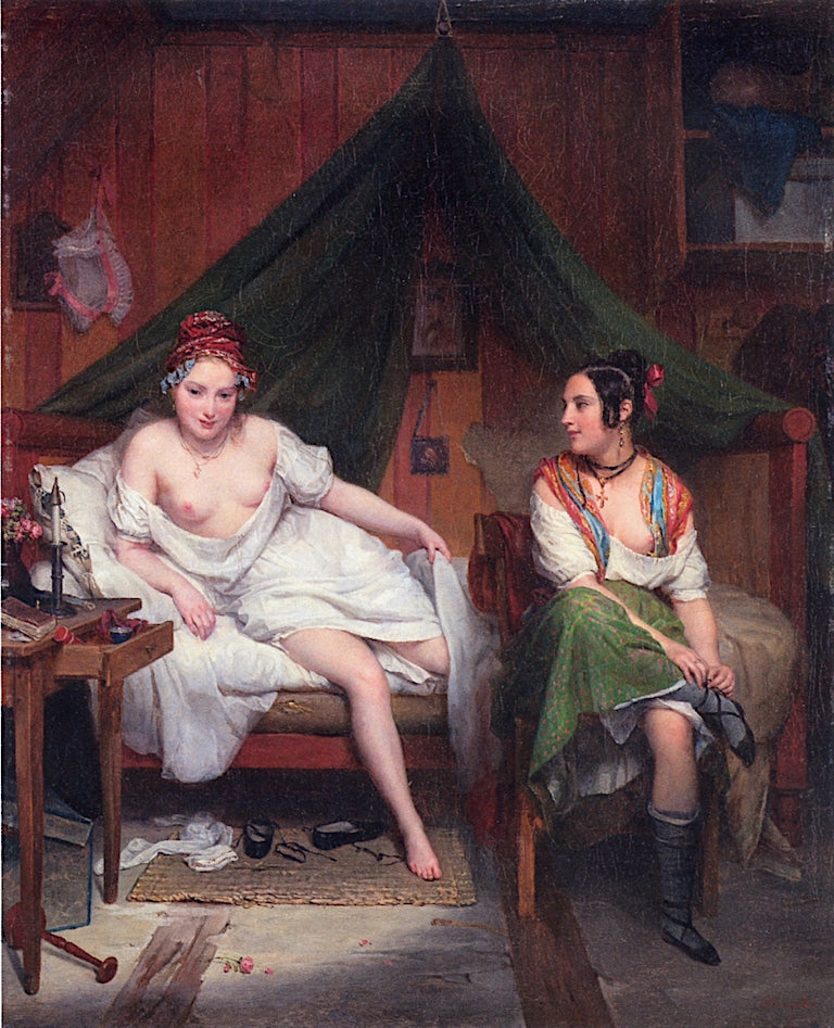 The Attendant, vintage artwork by Jean Augustin Franquelin, A3 (16x12") Poster Print