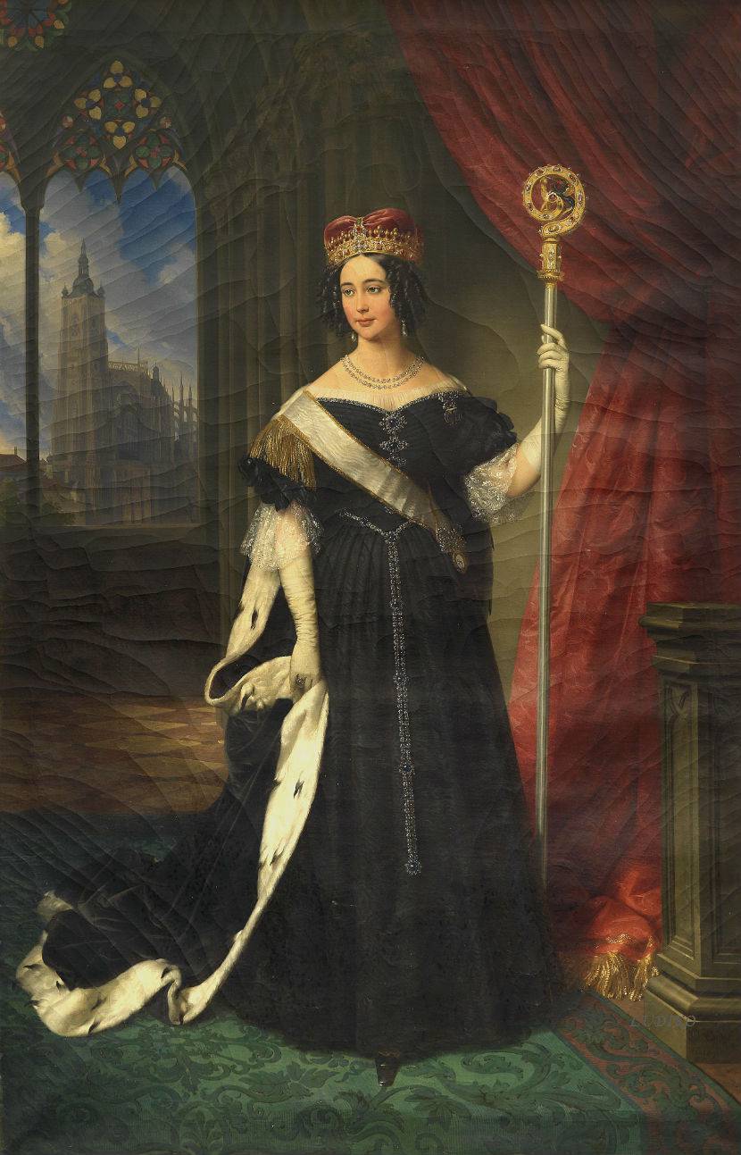 Portrait of Maria Theresa of Austria, vintage artwork by Johann Nepomuk Ender, A3 (16x12") Poster Print