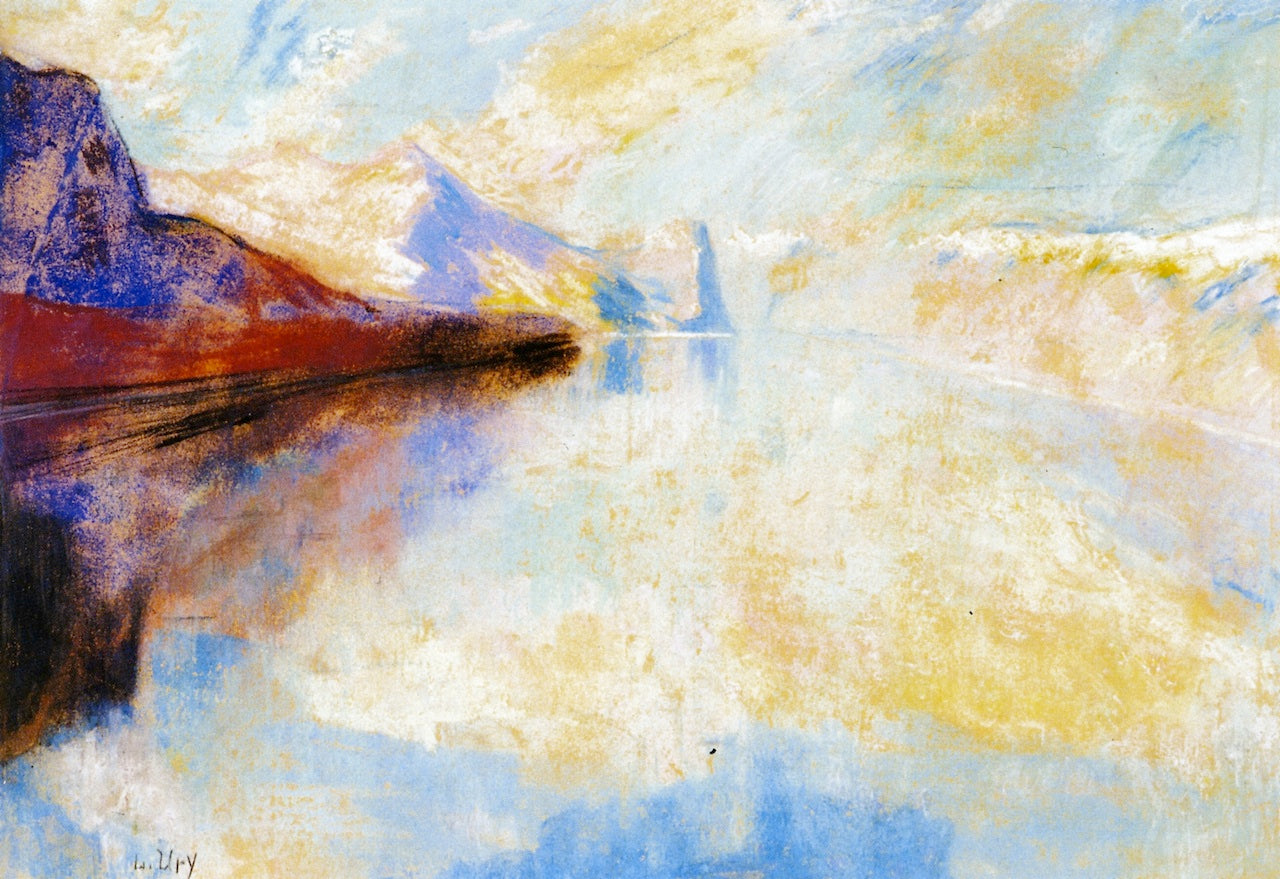 Lake Garda Motif by Lesser Ury,A3(16x12")Poster