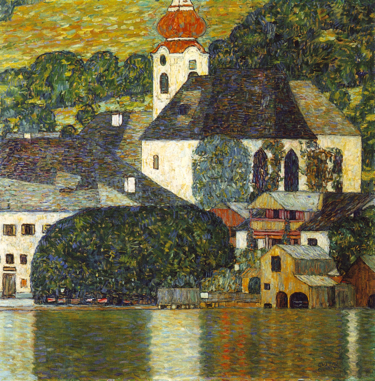 Church in Unterach on the Attersee by Gustav Klimt,A3(16x12")Poster