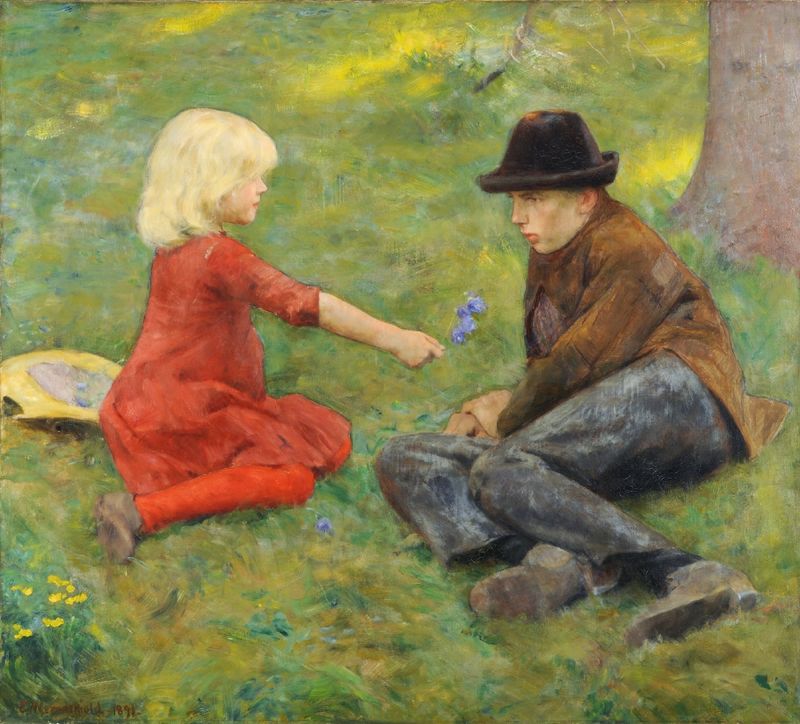 Ray of Sunlight by Erik Werenskiold,A3(16x12")Poster