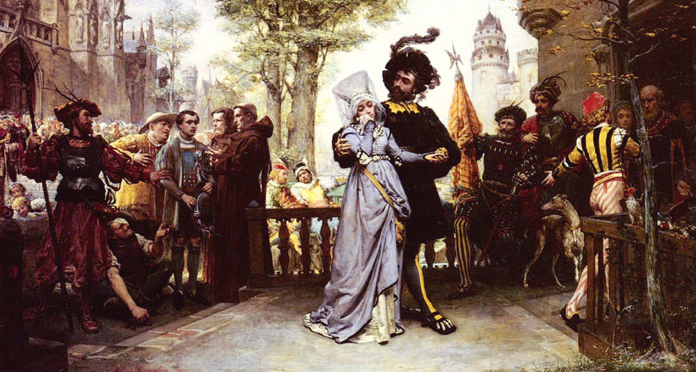 Le Droit Du Seigneur, vintage artwork by Jules-Arsène Garnier, 12x8" (A4) Poster