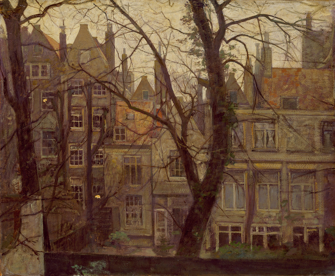 View from the Studio Keizersgracht 327, Amsterdam, vintage artwork by Jan Veth, 12x8" (A4) Poster