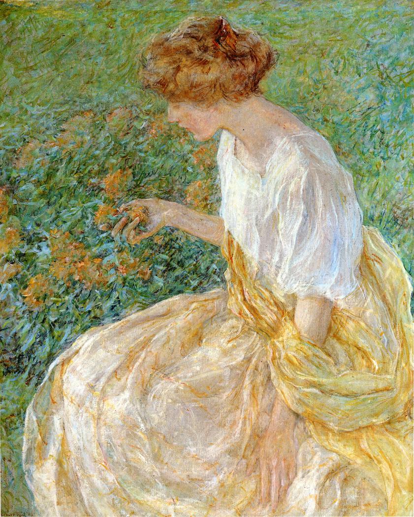 The Yellow Flower by Robert Lewis Reid,A3(16x12")Poster