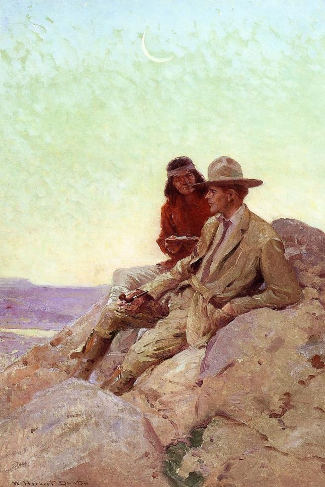 Who Sabez the Way of the Great Spirit, vintage artwork by William Herbert Dunton, 12x8" (A4) Poster
