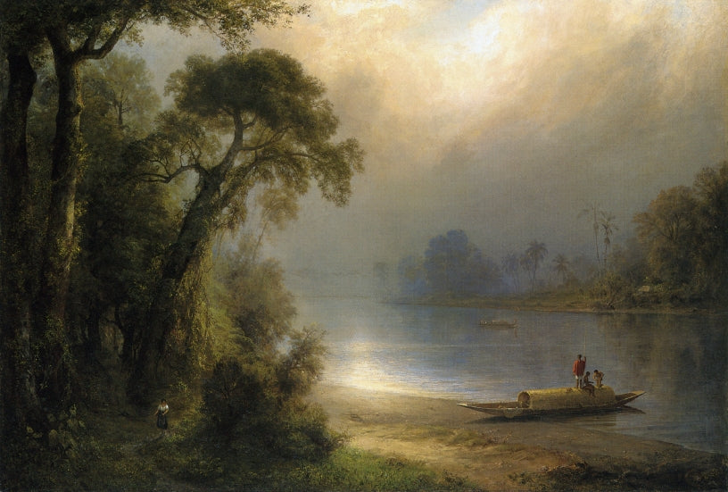 Evening in the Tropics, vintage artwork by Frederic Edwin Church, 12x8" (A4) Poster