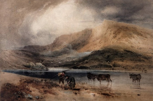 Gormire, Yorkshire, vintage artwork by John Sell Cotman, 12x8" (A4) Poster