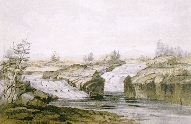 Falls of the Spokane, vintage artwork by John Mix Stanley, A3 (16x12") Poster Print