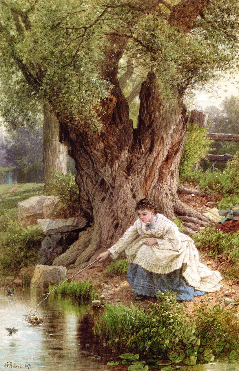 Safely Landed, vintage artwork by Albert Fitch Bellows, 12x8" (A4) Poster