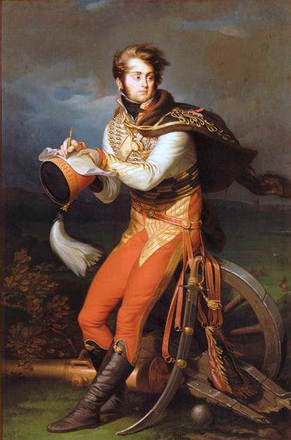 Portrait of Louis-François, Baron Lejeune, vintage artwork by Jean Urbain Guerin, 12x8" (A4) Poster