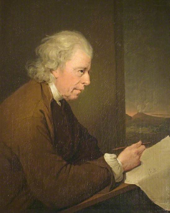 John Whitehurst, vintage artwork by Joseph Wright of Derby , 12x8" (A4) Poster