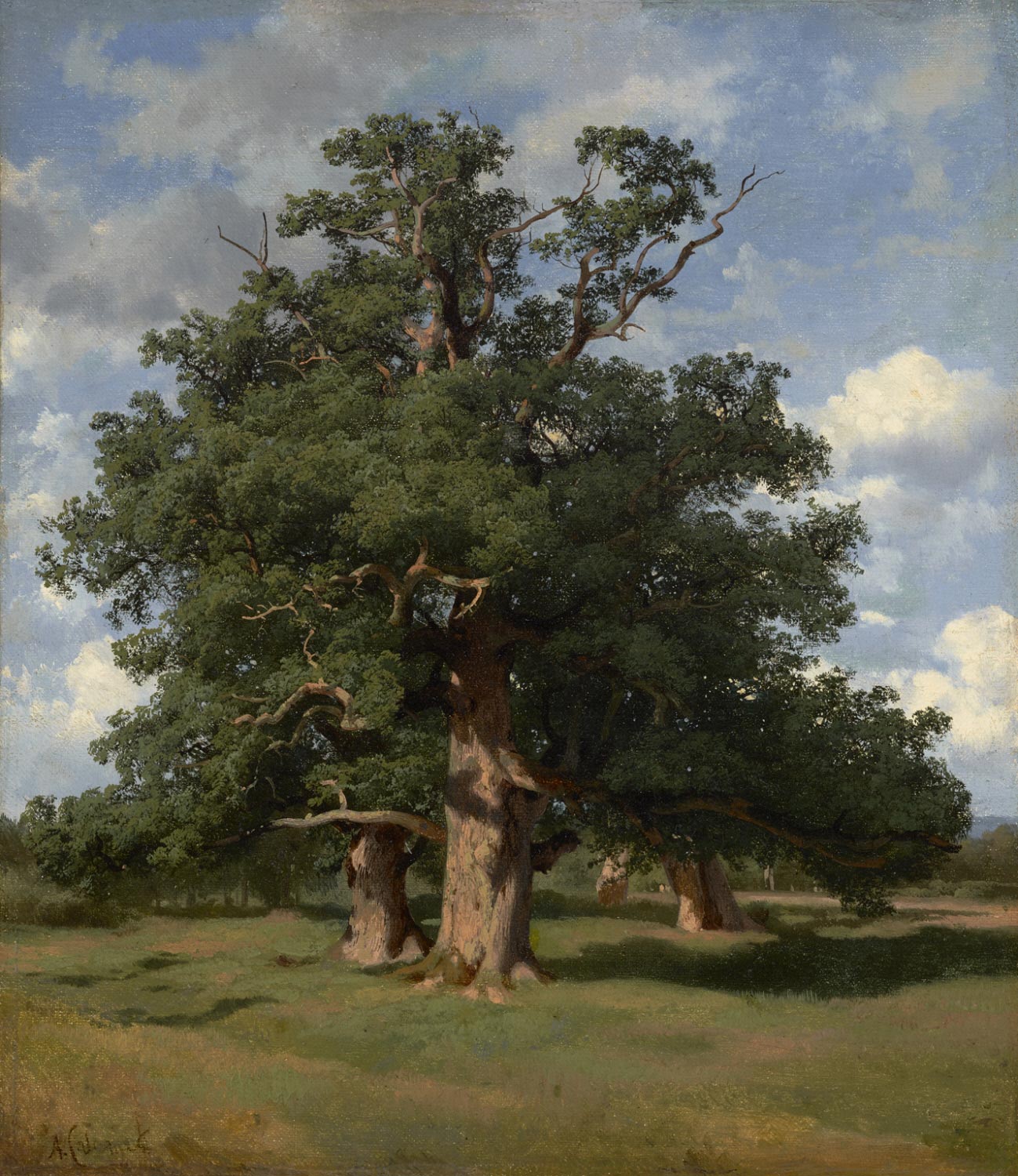 Oak Trees, vintage artwork by Alexandre Calame, A3 (16x12") Poster Print