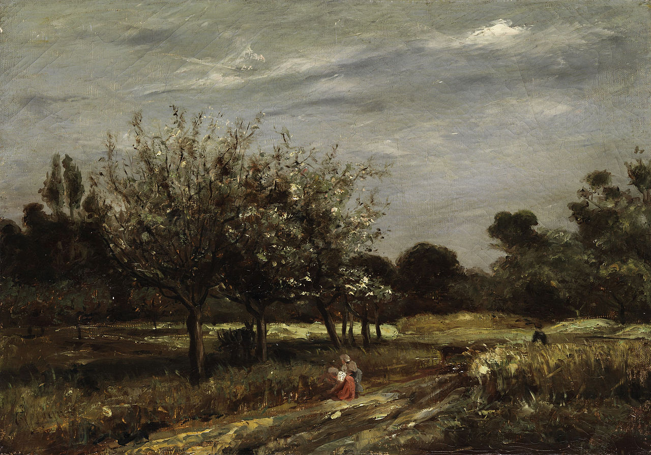 Landscape with Fruit Trees, vintage artwork by Jacques Barthelemy Appian, A3 (16x12") Poster Print