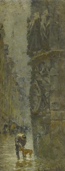 Saint-Maclou, Rouen, vintage artwork by Leon-Jules Lemaître, 12x8" (A4) Poster