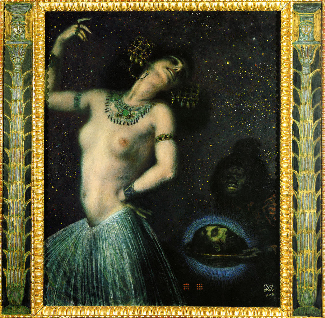 Salome II, vintage artwork by Franz von Stuck, 12x8" (A4) Poster