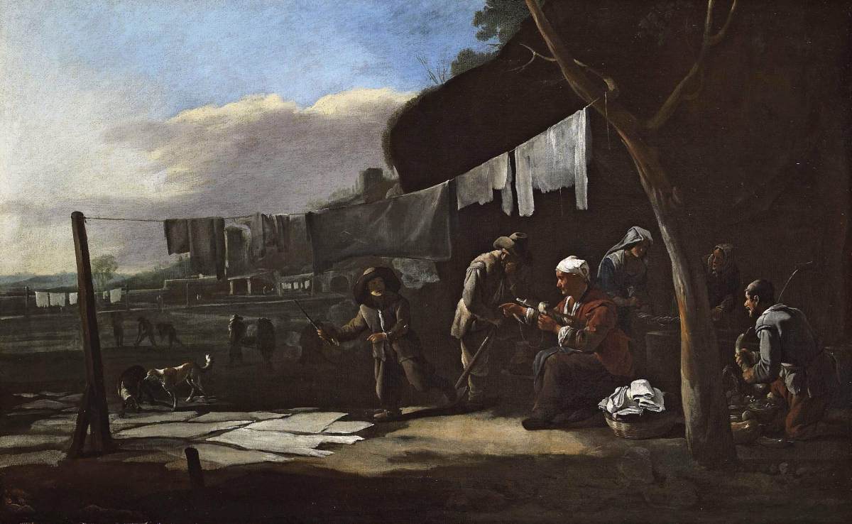 The Great Laundry Day, vintage artwork by Michiel Sweerts, 12x8" (A4) Poster