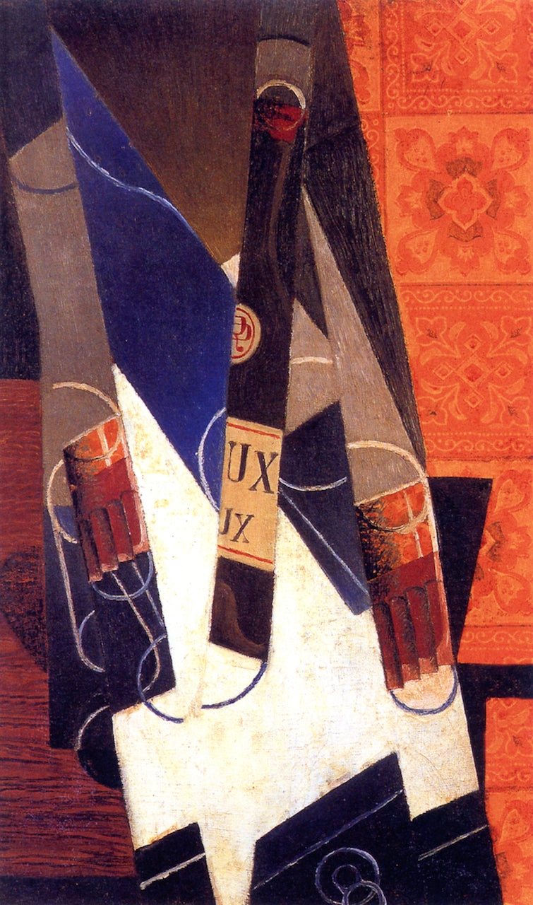 The Bottle of Bordeaux by Juan Gris,16x12(A3) Poster
